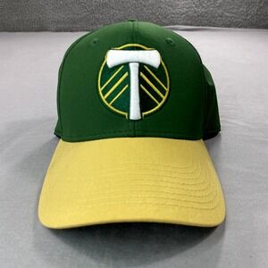 Portland Timbers Hat Cap Mens Medium/Large Fitted Green‎ Yellow Flex MLS